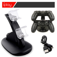 Ładowarka do pada stacja dokująca LED podwójna podstawka ładująca USB PS4 dla Sony Playstation 4 PS4 / PS4 Pro /PS4 Slim, czarny biały 2